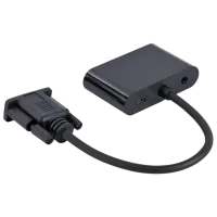 Cablu video Cablexpert VGA + HDMI 0.1 m / Black photo 3