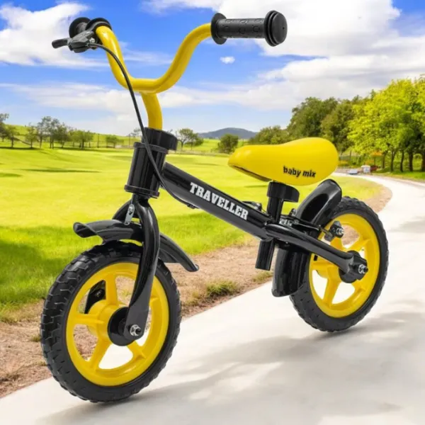 Bicicletă fără pedale Baby Mix Traveller 12"  Oțel / Black Yellow photo 5