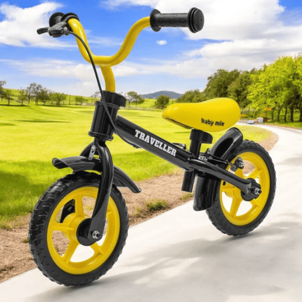 Bicicletă fără pedale Baby Mix Traveller 12"  Oțel / Black Yellow photo 5