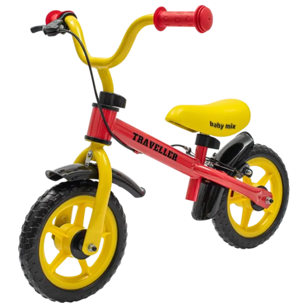 Bicicletă fără pedale Baby Mix Traveller 12"  Oțel / Red Yellow photo 1