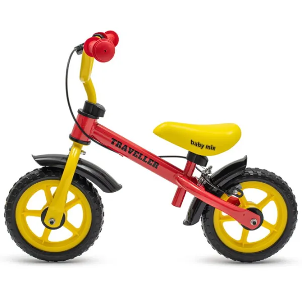 Bicicletă fără pedale Baby Mix Traveller 12"  Oțel / Red Yellow photo 2