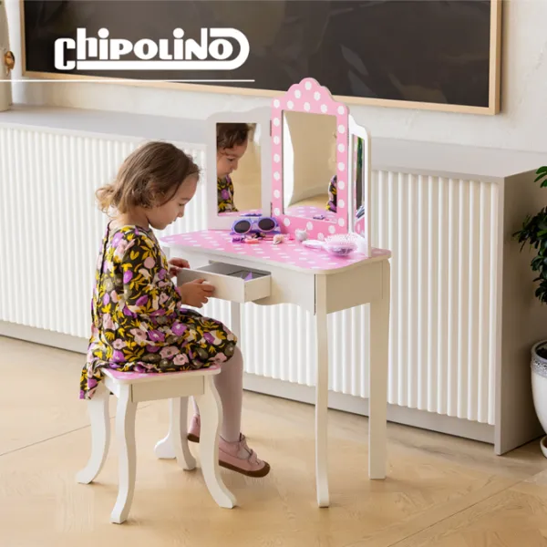 Set de mobilă pentru copii Chipolino DIWH02501321 White / pentru fete photo 7