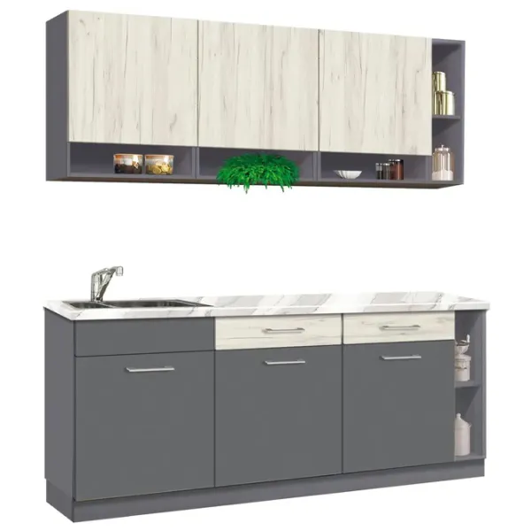 Bucătărie Modern Monro PAL / Stejar Craft Alb photo 1