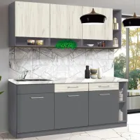 Bucătărie Modern Monro PAL / Stejar Craft Alb photo 2