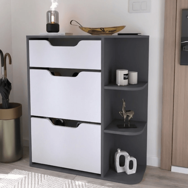 Dulap pentru încălțăminte Bofigo 18-35-81 106.4 x 90.1 x 32.1 /Anthracite /Anthracite photo 2