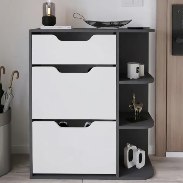 Dulap pentru încălțăminte Bofigo 18-35-81 106.4 x 90.1 x 32.1 /Anthracite /Anthracite photo 3