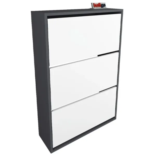 Обувной шкаф Bofigo 18-03-81 110 x 73.6 x 24см /Anthracite /Антрацит photo 1