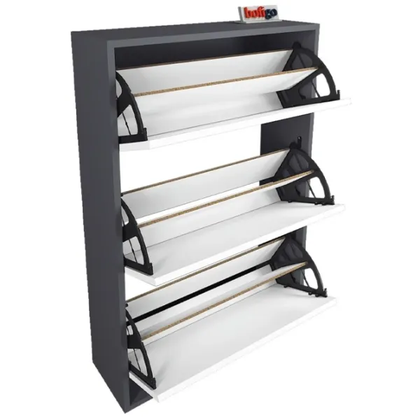 Обувной шкаф Bofigo 18-03-81 110 x 73.6 x 24см /Anthracite /Антрацит photo 2