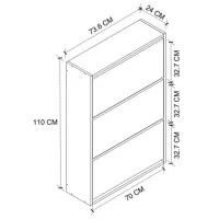 Обувной шкаф Bofigo 18-03-81 110 x 73.6 x 24см /Anthracite /Антрацит photo 8