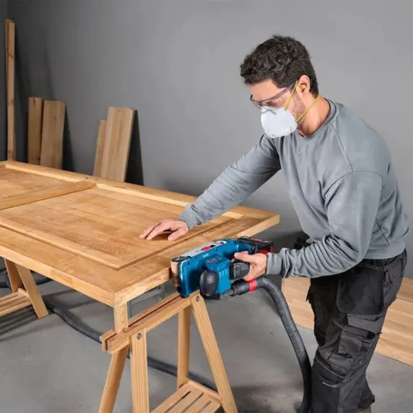 Шлифовальная машина Bosch GBS18V-75 Ленточная / / Синий photo 6