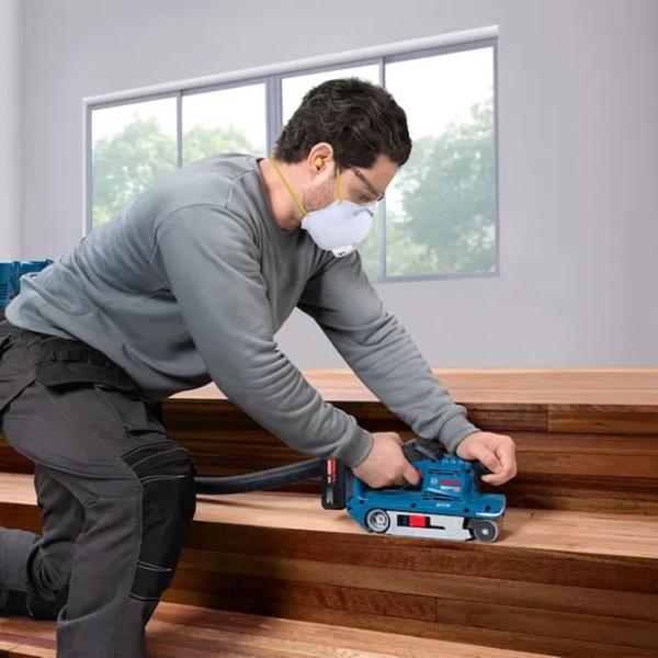 Шлифовальная машина Bosch GBS18V-75 Ленточная / / Синий photo 7