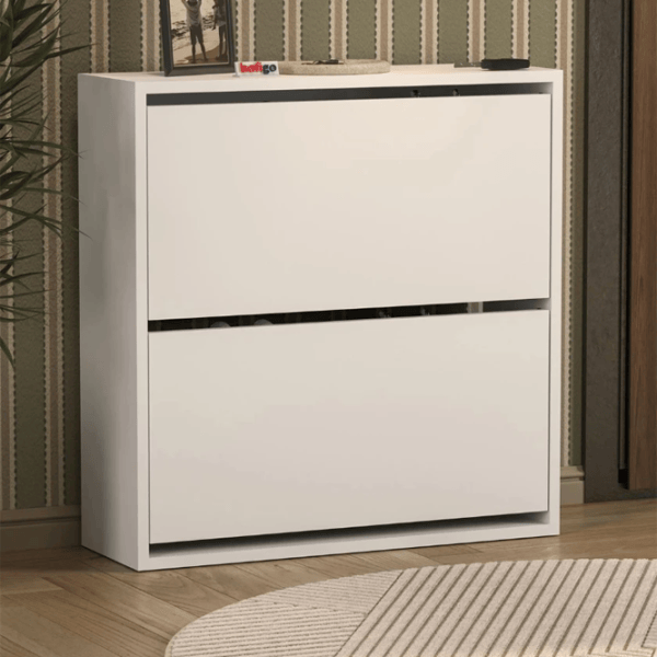Обувной шкаф Bofigo 18-02-01 75.2 x 73.6 x 24см /White /Белый photo 2