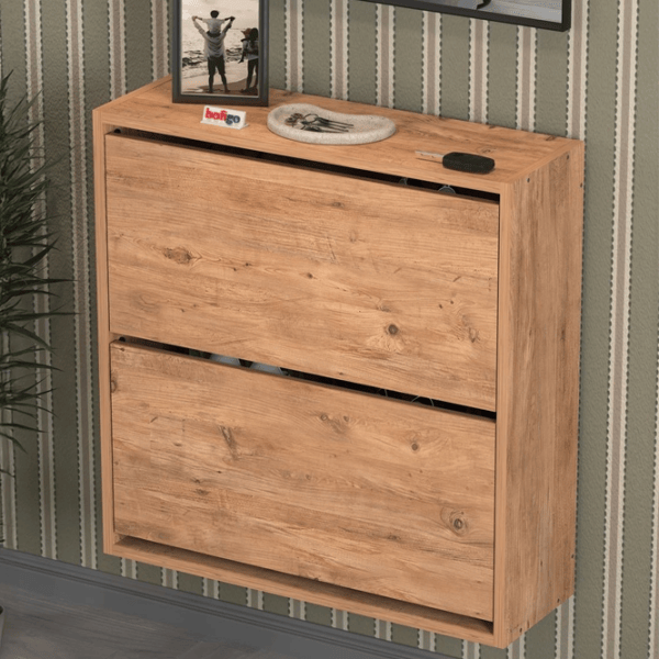 Dulap pentru încălțăminte Bofigo 18-02-02 75.2 x 73.6 x 24 /Pine /Pine photo 1