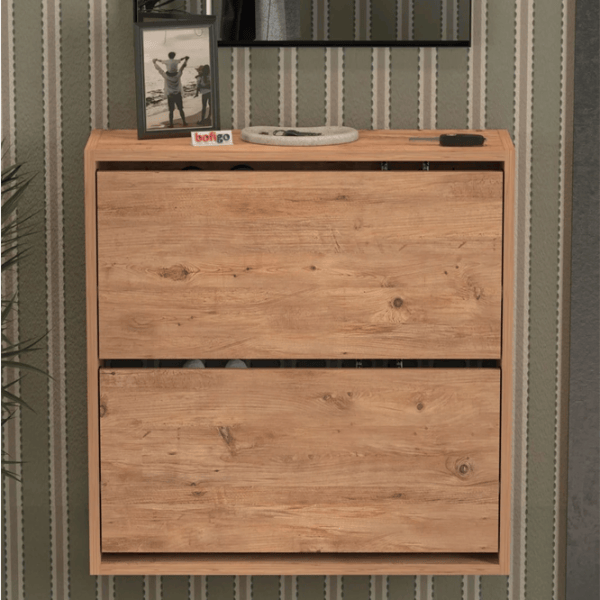 Dulap pentru încălțăminte Bofigo 18-02-02 75.2 x 73.6 x 24 /Pine /Pine photo 2