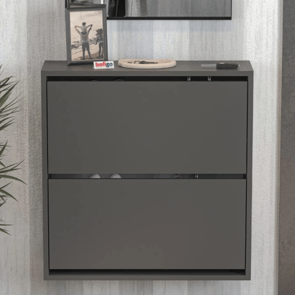 Обувной шкаф Bofigo 18-02-08 75.2 x 73.6 x 24см /Anthracite /Антрацит photo 2