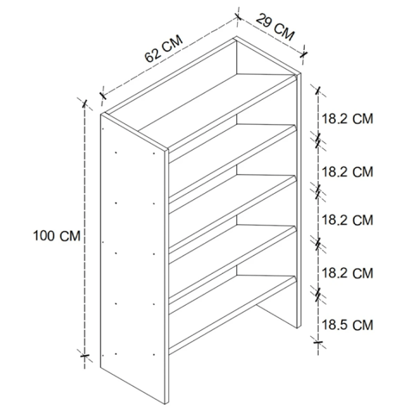 Обувной шкаф Bofigo 18-05-02 100 x 62 x 29см /Anthracite /Антрацит photo 5