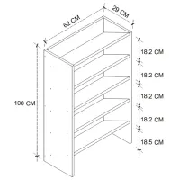 Обувной шкаф Bofigo 18-05-02 100 x 62 x 29см /Anthracite /Антрацит photo 5
