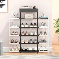 Etajeră pentru încălțăminte 4Life StepUp 86 x 83 x 21.5 /Black /Alb-Negru photo 2