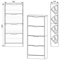 Dulap pentru încălțăminte ML-Mobila ТО-23 105 x 59 x 24 /Bright studio /Bright studio photo 2