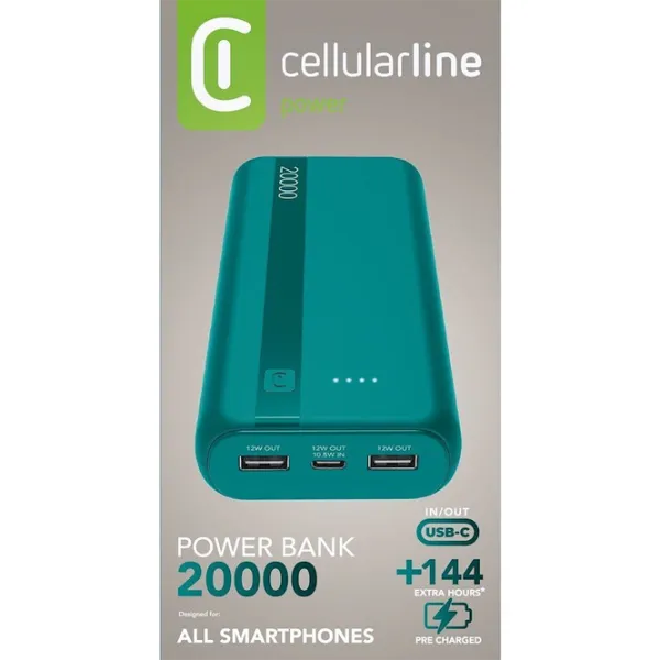 Power Bank Cellularline Essential 20000 mAh/ Blue photo 6