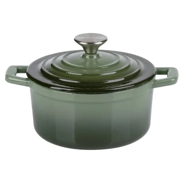 Кастрюля Alpina Enameled Cast Iron 0.8л Чугун / Зеленый photo 1