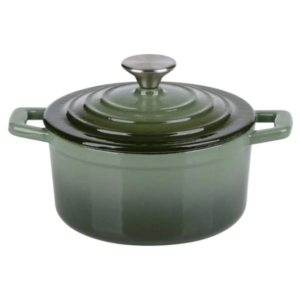 Кастрюля Alpina Enameled Cast Iron 0.8л Чугун / Зеленый photo 1