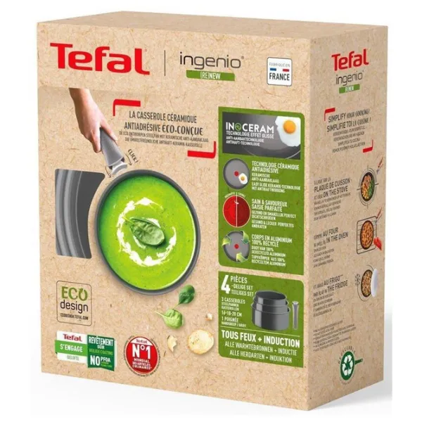 Набор кастрюль Tefal Ingenio Renew 2.2л Алюминий / Черный photo 4
