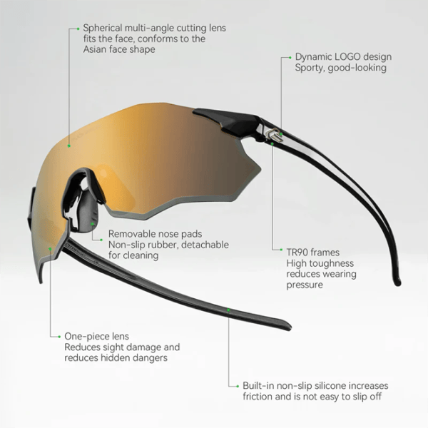 Солнечные очки Rockbros Polarized Cycling Sunglasses Фиолетовый White photo 2