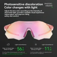 Ochelari de soare Rockbros Polarized Cycling Sunglasses Violet White photo 3