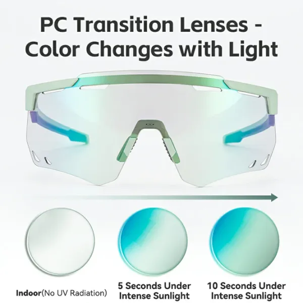 Солнечные очки Rockbros SP323 Classic Sports Cycling Photochromic Green Черный photo 7