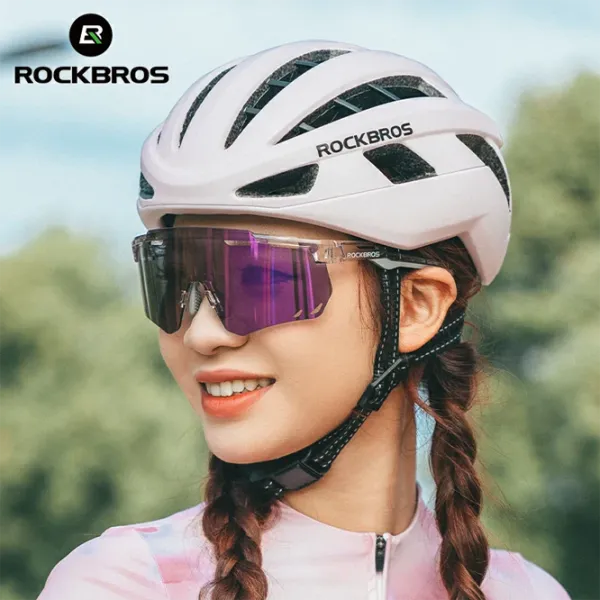 Ochelari de soare Rockbros SP323 Classic Sports Cycling Photochromic Red White photo 4
