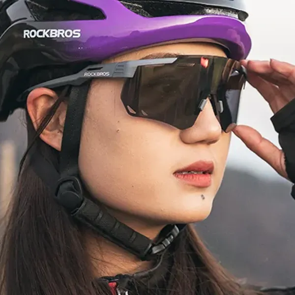 Солнечные очки Rockbros SP323 Classic Sports Cycling Polarized Golden Серый photo 9