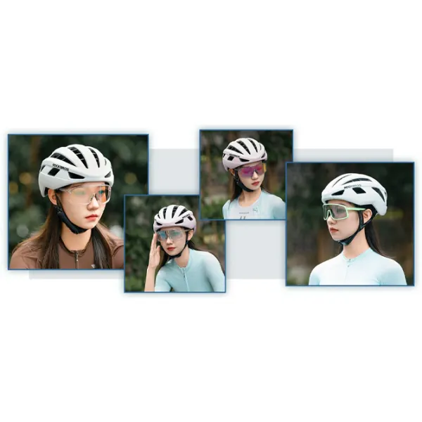 Солнечные очки Rockbros Polarized Photochromic Cycling Bright Transparent White Синий photo 7