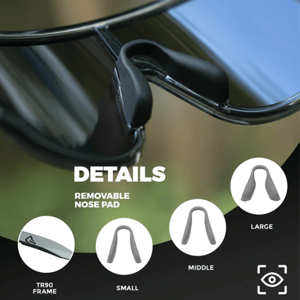 Солнечные очки Rockbros Polarized Photochromic Cycling Bright Transparent White Синий photo 8