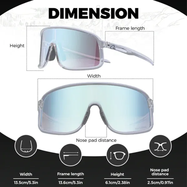 Солнечные очки Rockbros Polarized Photochromic Cycling Sand Gray Черный photo 5