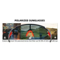 Ochelari de soare Rockbros Polarized Youth Kids UV400 Cycling Sports Black Red photo 6