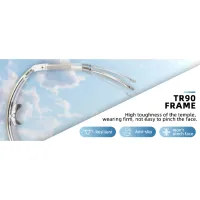 Ochelari de soare Rockbros Polarized Youth Kids UV400 Cycling Sports Blue White photo 3