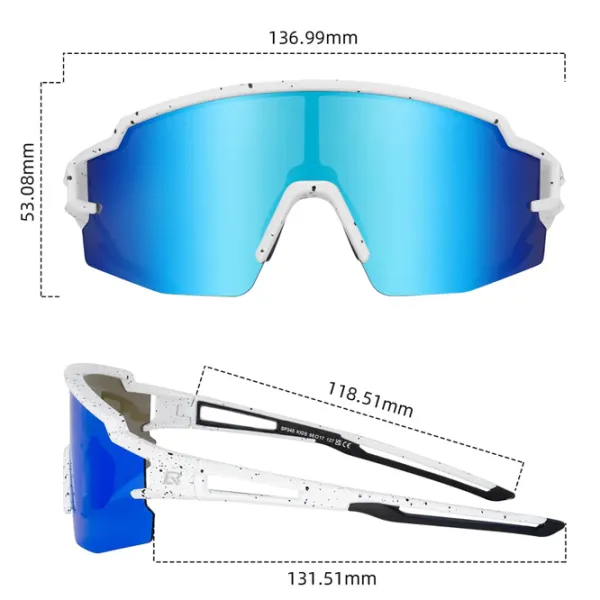 Солнечные очки Rockbros Polarized Youth Kids UV400 Cycling Sports Синий White photo 5