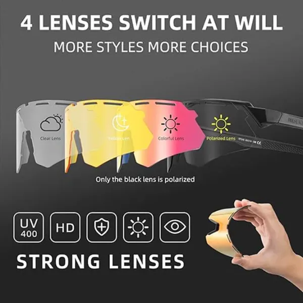 Солнечные очки Rockbros Polarized Cycling Glasses Розовый Разноцветный photo 2