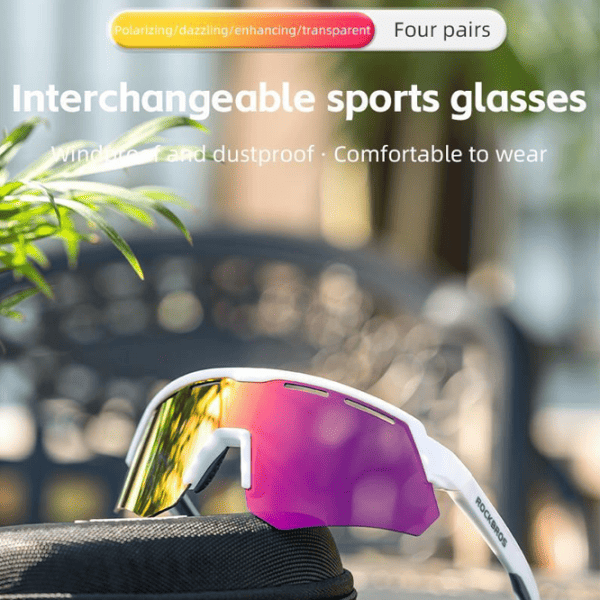 Солнечные очки Rockbros Polarized Cycling Glasses Розовый Разноцветный photo 3