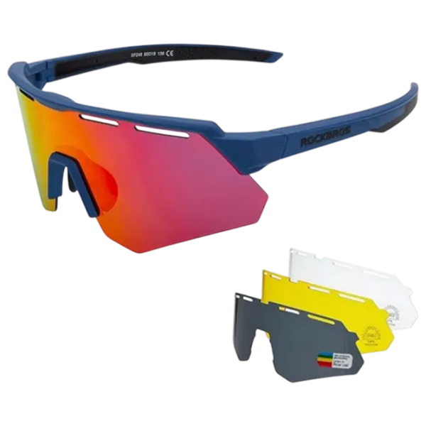 Солнечные очки Rockbros Polarized Cycling Glasses Синий Разноцветный photo 1