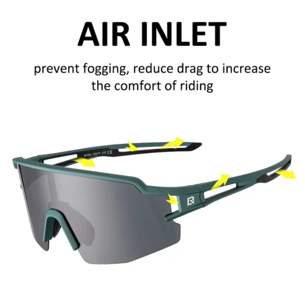 Солнечные очки Rockbros Ultralight Polarised Sports Зеленый Серый photo 5