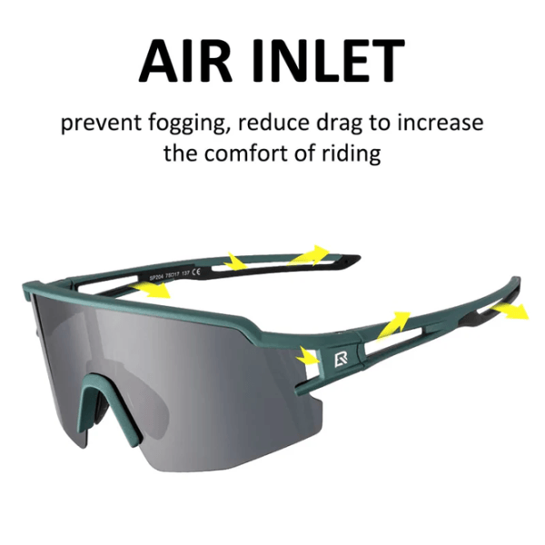 Солнечные очки Rockbros Ultralight Polarised Sports Зеленый Серый photo 5