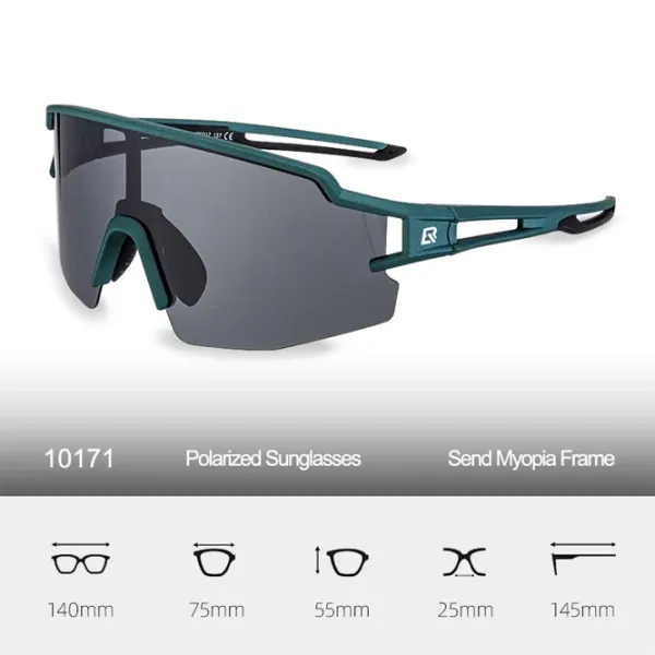 Солнечные очки Rockbros Ultralight Polarised Sports Зеленый Серый photo 6