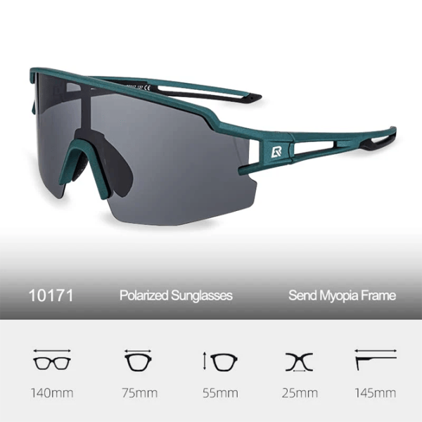 Солнечные очки Rockbros Ultralight Polarised Sports Зеленый Серый photo 6