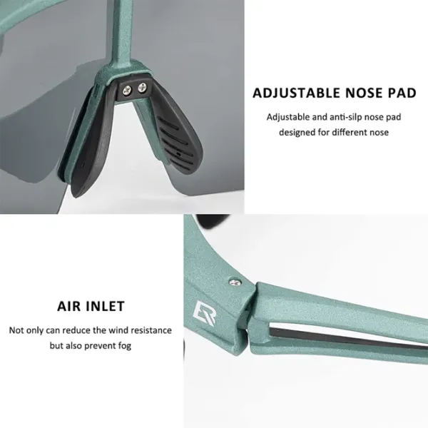 Солнечные очки Rockbros Ultralight Polarised Sports Зеленый Серый photo 7