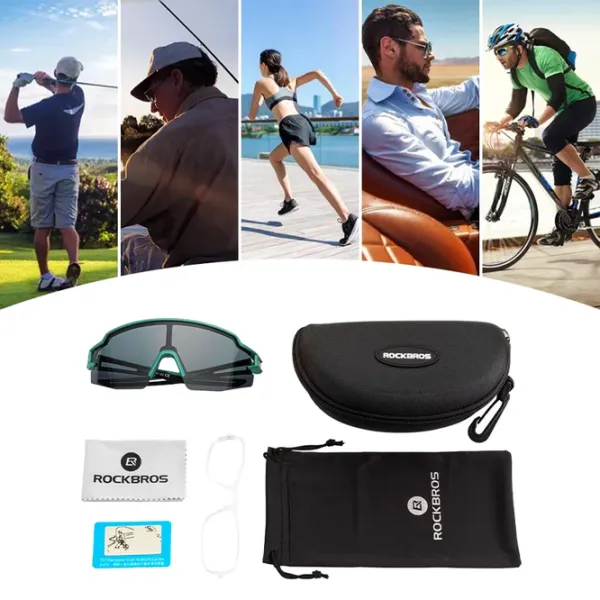 Солнечные очки Rockbros Ultralight Polarised Sports Зеленый Серый photo 8