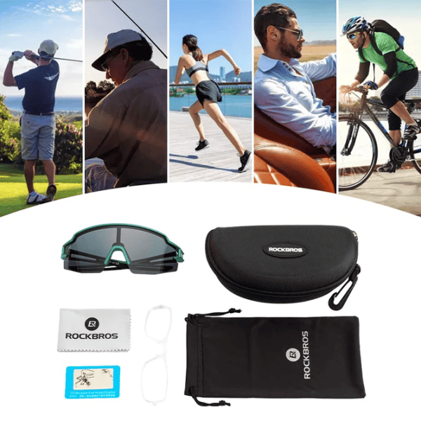 Солнечные очки Rockbros Ultralight Polarised Sports Зеленый Серый photo 8