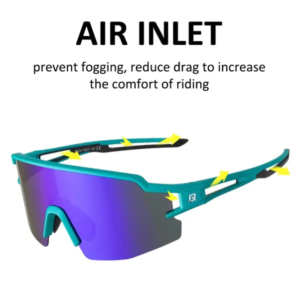 Солнечные очки Rockbros Ultralight Polarised Sports Синий Разноцветный photo 5