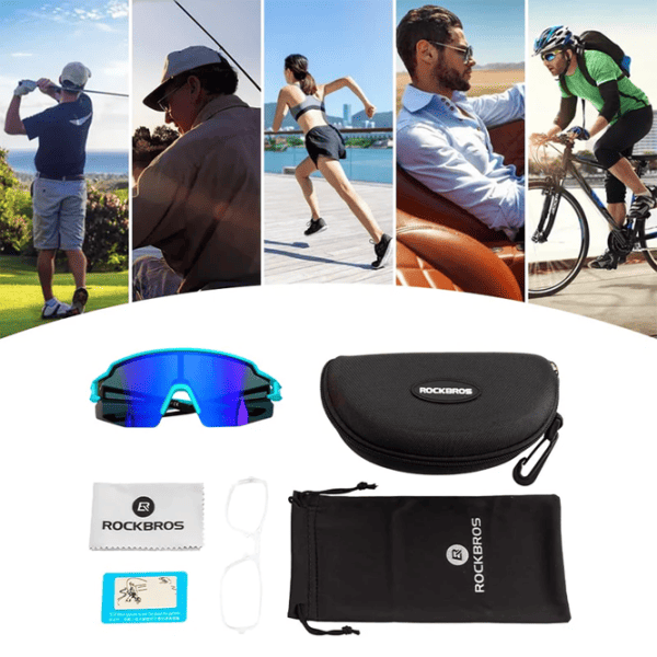 Солнечные очки Rockbros Ultralight Polarised Sports Синий Разноцветный photo 9